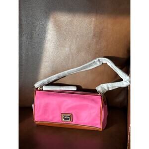 NWT Dooney&Bourke Pink Nylon Small Barrel Womens Bag ~Authentic~Handle Drop 6.5"